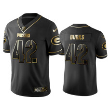 Men Green Bay Packers #42 2019 Golden Edition Vapor Untouchable Limited Oren Burks Black Jersey - Men's