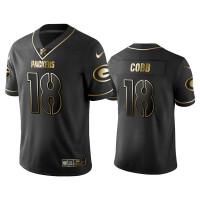 Men Green Bay Packers #18 2019 Golden Edition Vapor Untouchable Limited Randall Cobb Black Jersey - Men's