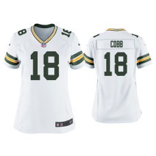 Women Green Bay Packers #18 Randall Cobb White Game Jersey