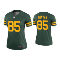 Women Green Bay Packers #85 Robert Tonyan Green Alternate Legend Jersey