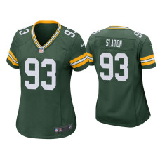 Women Green Bay Packers #93 Tedarrell Slaton Green Game Jersey