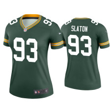 Women Green Bay Packers #93 Tedarrell Slaton Green Legend Jersey