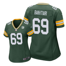 Women Green Bay Packers #69 Green David Bakhtiari Nike 100th Anniversary Jersey