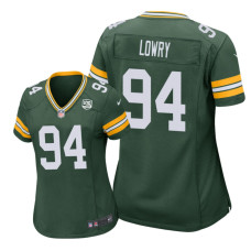 Women Green Bay Packers #94 Green Dean Lowry Nike 100th Anniversary Jersey