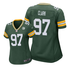 Women Green Bay Packers #97 Green Kenny Clark Nike 100th Anniversary Jersey