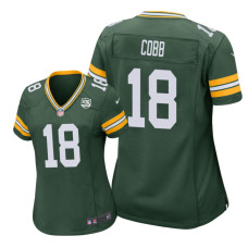 Women Green Bay Packers #18 Green Randall Cobb Nike 100th Anniversary Jersey